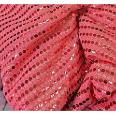 Paetê Colado Carnaval Rosa - Largura 1,15 x Comprimento 5 m 