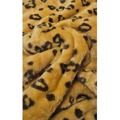 Pelúcia Animal Print Caramelo - Largura 1,80 m x Comprimento 0,50 cm
