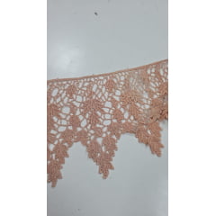 Renda guipir rosê (acabamento)- Comprimento 6,50 m x Largura 15 cm