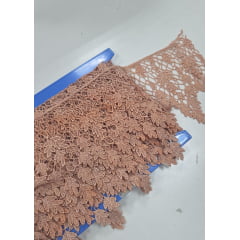Renda guipir rosê (acabamento)- Comprimento 6,50 m x Largura 15 cm