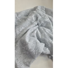 Renda tipo francesa cinza - Comprimento 2,50 m x Largura 1,37 m