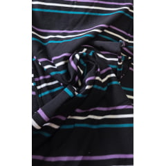 Retalho de malha de algodão listrado  - Comprimento 0.80 cm x ,Largura 0,40 cm 