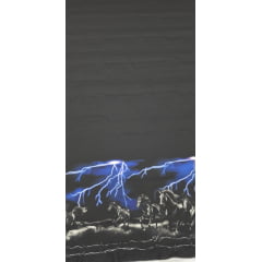 Sarja de algodão digital cavalos com raios - Comprimento 1,40 m x Largura 1,50 m