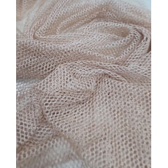 Tela Arrastão Fancy Com Lurex Rosê - Largura 1,45 m x Comprimento 0,60 cm