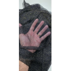 Tela  Fancy Preto com  Dourado -Largura 2,50  m x Comprimento 2 m  