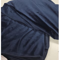 Veludo plush azul marinho- Comprimento 3,50 m x Largura 1,40 m