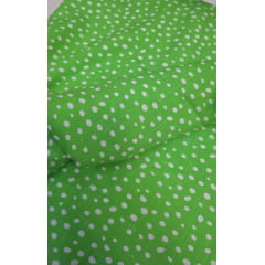 Viscolinho poá fundo verde limão - Comprimento 3,80 m x Largura 1,50 m 