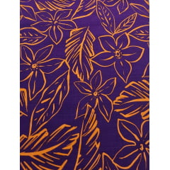 Viscolinho roxo com laranja - Largura 1,45 m x Comprimento 7,70 m 