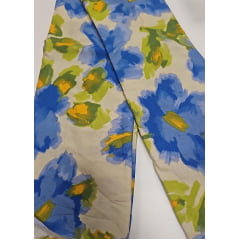 Viscose estampada flores azul - Largura 1,40 m x Comprimento 2 m 