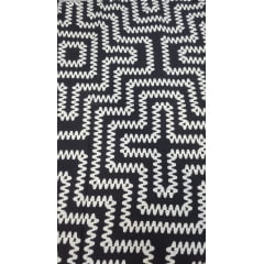 Viscose estampada preto e branco- Comprimento 4,50 m x Largura 1,50 m 