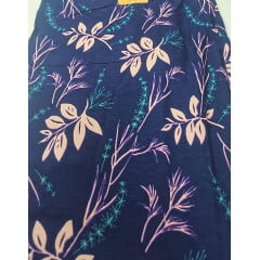 Viscose roxo com rosê floral  - Largura 1,45 m x Comprimento 4 m 