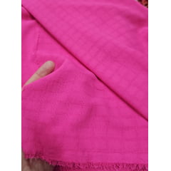 Viscose trabalhada rosa pink - Largura 1,40 m x Comprimento 3,50 m 