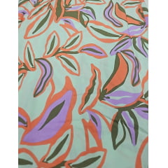  Viscose Verde agua com lavanda - Largura 1,45 m x Comprimento 3 m  