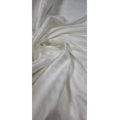 Percal Maquinetado Acetinado Listra Fina Off White - 400 Fios - Largura 2,80m