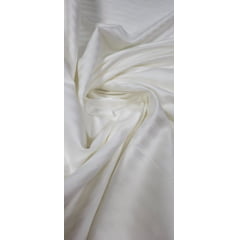 Percal Maquinetado Acetinado Listra Fina Off White - 400 Fios - Largura 2,80m