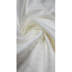 Percal Maquinetado Acetinado Listra Fina Off White - 400 Fios - Largura 2,80m