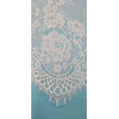 Renda  Chantilly Branco 04 ( CORTE DE 3,20 MTS)