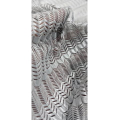 Renda Luminous  com Elastano Prata com Foil 