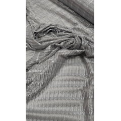 Renda Luminous  com Elastano Prata com Foil 