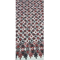 Renda Guipir Bicolor Bordado
