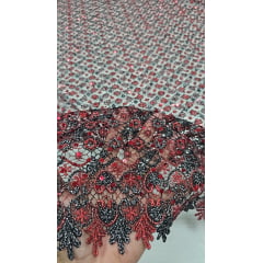 Renda Guipir Bicolor Bordado
