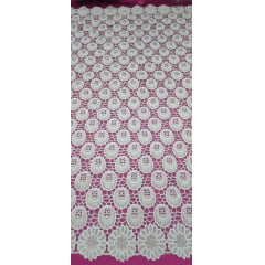 Renda Guipir Nigeriana Bordada Branca Modelo ST03 (corte de 4,50 m) Renda Guipir Nigeriana Bordada Branca Modelo ST03 (corte de 4,50 m)
