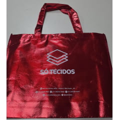 Sacola Metalizada Só Tecidos Vermelha