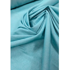 Mescla Jeans Azul Turquesa Dupla Face