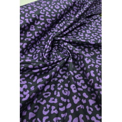 Sarja Baw Animal Print com Elastano Preto e Roxo