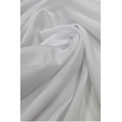 Seda com Algodão Maquinetado Branco