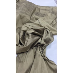 Shantung de seda pura verde oliva  - Comprimento 1,20 m x Largura 1,40 m