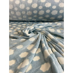 Ultra Soft Fleece 3D Nuvens Fundo Azul - Brilha no Escuro