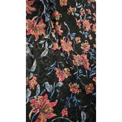 Veludo Estampado Brocado Floral
