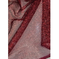 Tela Com Glitter Premium Marsala