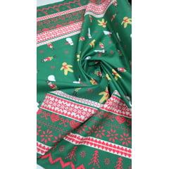 Tergal Natalino Barrado Biscoitos Fundo Verde 03