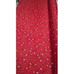 Tergal Natalino Esquis Fundo Vermelho 11