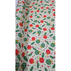 Tergal Natalino Bolas Fundo Creme 14