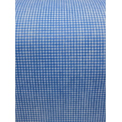 TNT de Viscose Engomado Xadrez Azul Turquesa