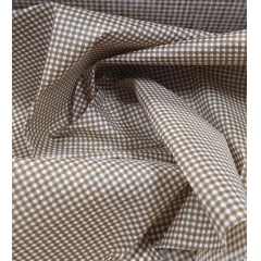 TNT de Viscose Engomado Xadrez Marrom