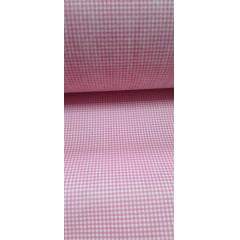TNT de Viscose Engomado Xadrez Rosa Médio