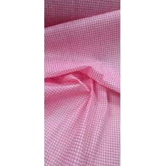 TNT de Viscose Engomado Xadrez Rosa Médio