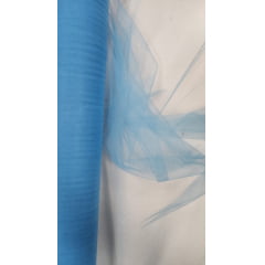 Tule Liso Decoração 1,20m Largura Azul Turquesa