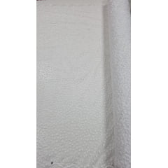 Tule Bordado Nice Mini Flores Branco