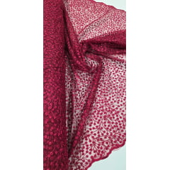 Tule Bordado Nice Mini Flores Marsala Tule Bordado Nice Mini Flores Marsala