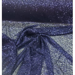 Tule com Glitter Azul Marinho Pesado 02