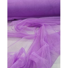 Tule com Glitter Fantasy Lavanda