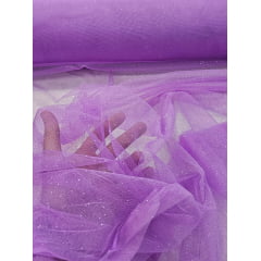 Tule com Glitter Fantasy Lavanda