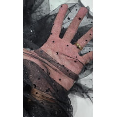 Tule com Glitter Fantasy STAR Preto