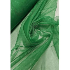 Tule com Glitter Fantasy Verde Bandeira Claro