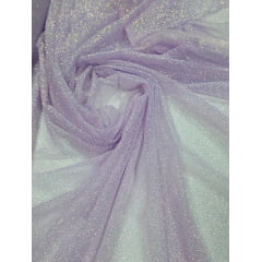 Tule com Glitter Lilás Leve Furtacor